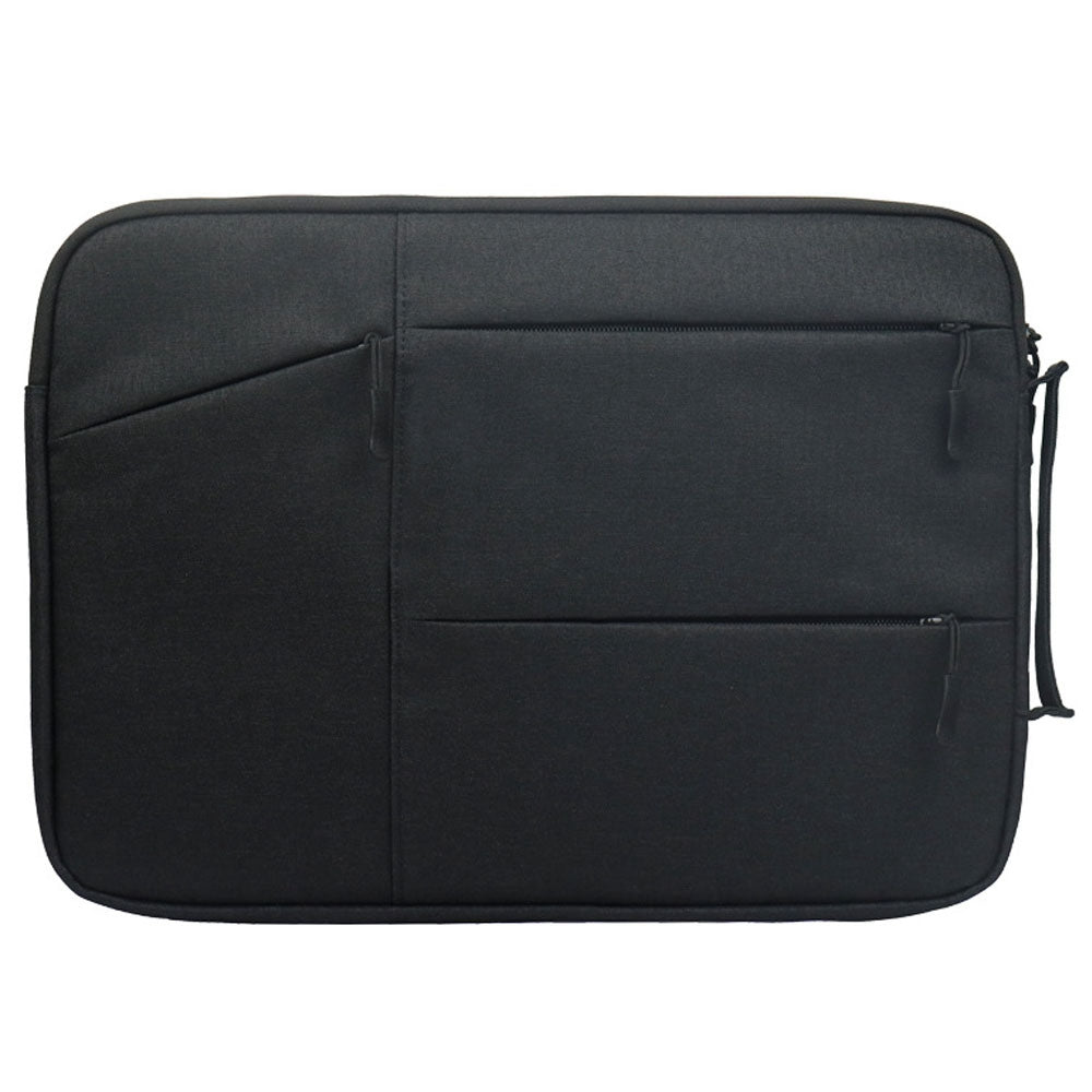 Uniqkart QY-C009 Scratch Resistant Sleeve Bag for 13.3-inch Laptops Portable Carry Case Anti-Drop Storage Bag with 3 Outer Pouch/Handle - Black