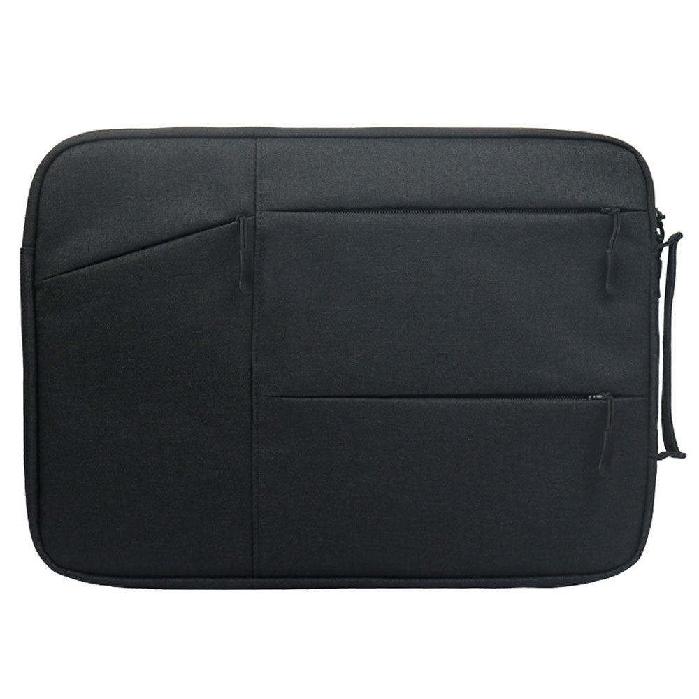 Uniqkart QY-C009 Portable Carry Case for 12-inch Laptops Scratch Resistant Sleeve Bag Waterproof Storage Bag with 3 Outer Pouch/Handle - Black