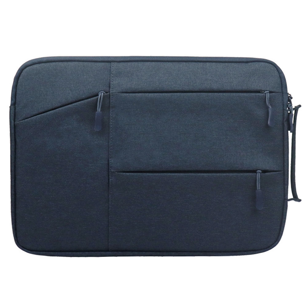Uniqkart QY-C009 Portable Carry Case for 12-inch Laptops Scratch Resistant Sleeve Bag Waterproof Storage Bag with 3 Outer Pouch/Handle - Navy Blue