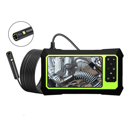 B315 7m Hard Wire Industrial Endoscope Borescope 8mm Dual-lens Inspection Camera with 9 LED Lights and 4.3inch Screen
