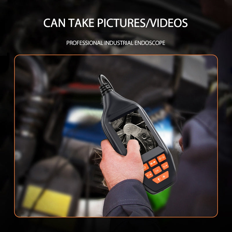 M30 5m Hard Wire 8mm Dual-lens Industrial Endoscope Borescope Inspection Camera with 9 LED Lights and 3.0inch Screen