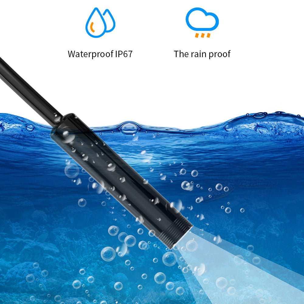 M50 1m Hard Wire 8mm Lens 5-inch Screen Endoscope 8-LED Waterproof HD Industrial Inspection Camera Borescope - Blue