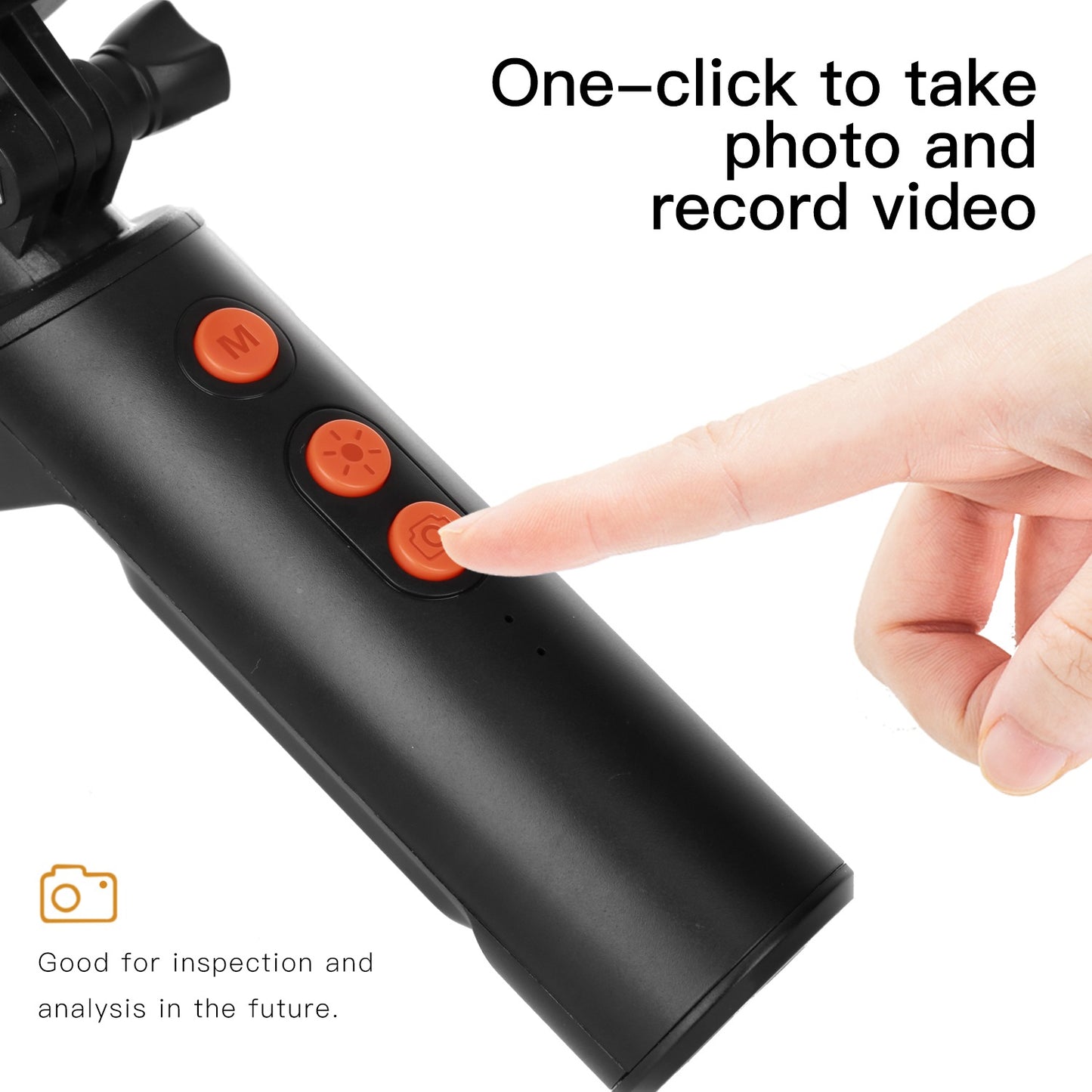 F280 5m Hard Wire 1080P 8mm Dual Lens Industrial Endoscope Camera Dimmable 9-LED WiFi Waterproof Pipe Inspection Tool