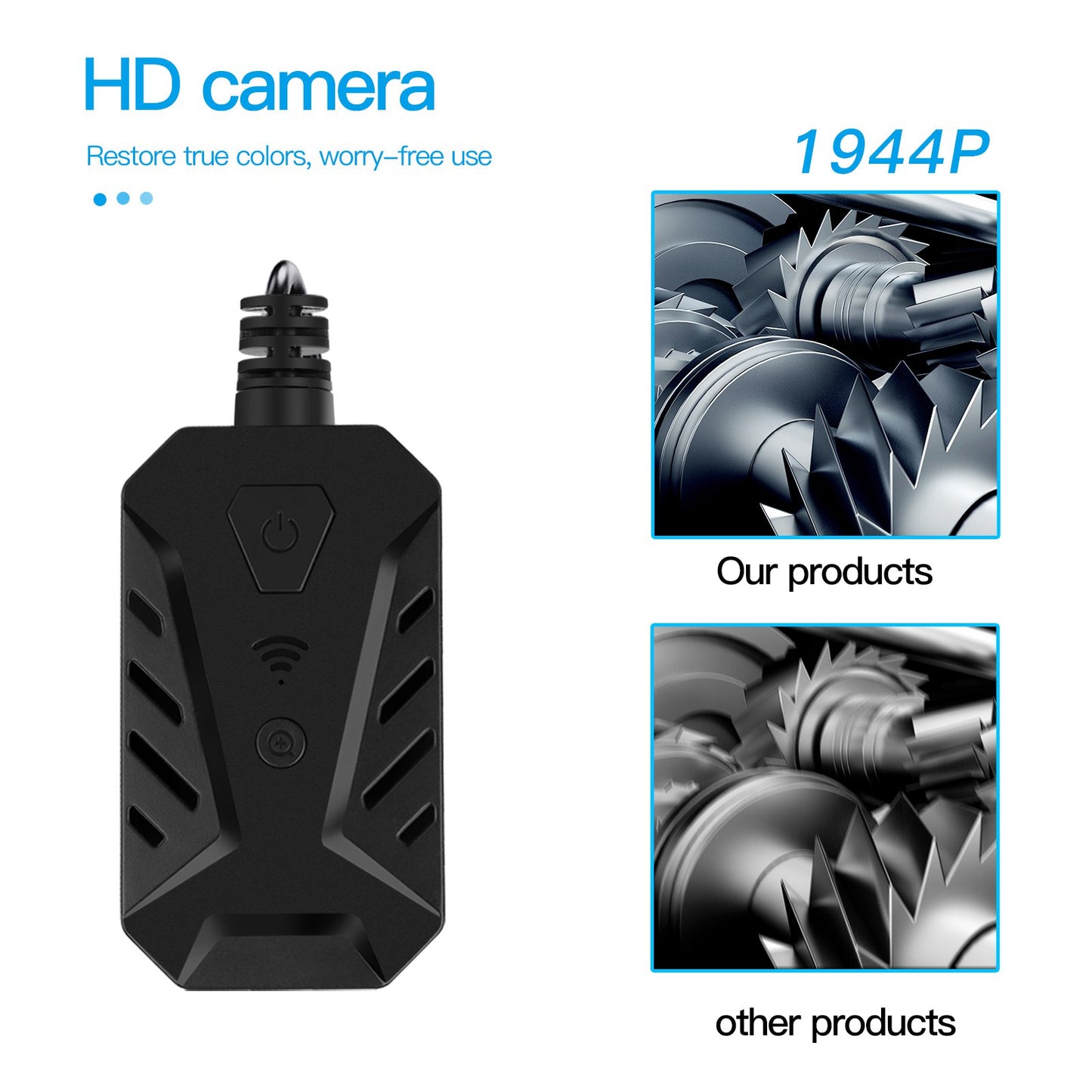 F230 WiFi Wireless Industrial Inspection Camera 14mm Telephoto Zoom Borescope Scope Camera with 10m / 4 LED Lights IP68 Waterproof Smart Phone Endoscope