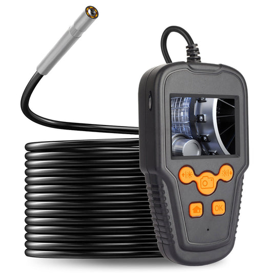 P60A 5m Hard Wire Industrial Endoscope 3.9mm Camera Lens Inspection with 8 LED Lights and 2.4inch Screen Display