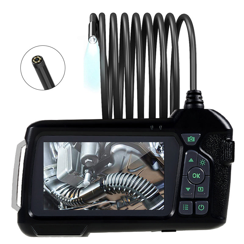 M40 1m Hard Wire 8mm Single Lens 4.5-inch IPS Screen Industrial Endoscope 8-LED Waterproof HD 1080P Inspection Camera Borescope
