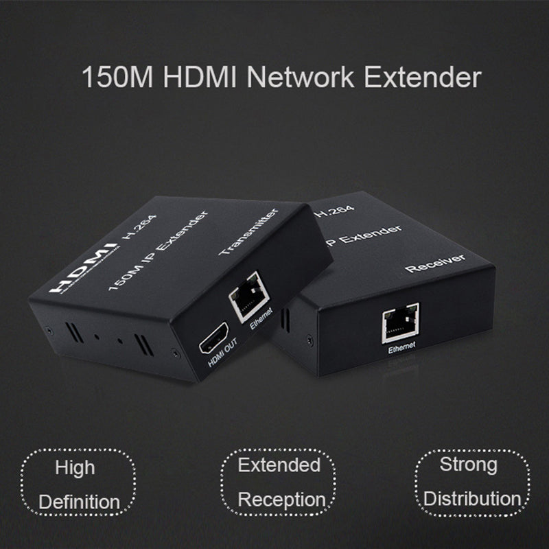 HE150 1 Pair 150M HDMI Extender Over IP HDMI RJ45 Over UTP / STP CAT5e CAT6 Extensor 1080P HDMI IP Extender Transmitter to Multi Receiver