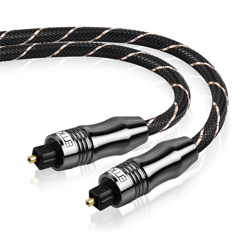 EMK QH / A6.0 1m Digital Optical Fiber Audio Cable Toslink SPDIF Coaxial Cable for Amplifiers Player Soundbar