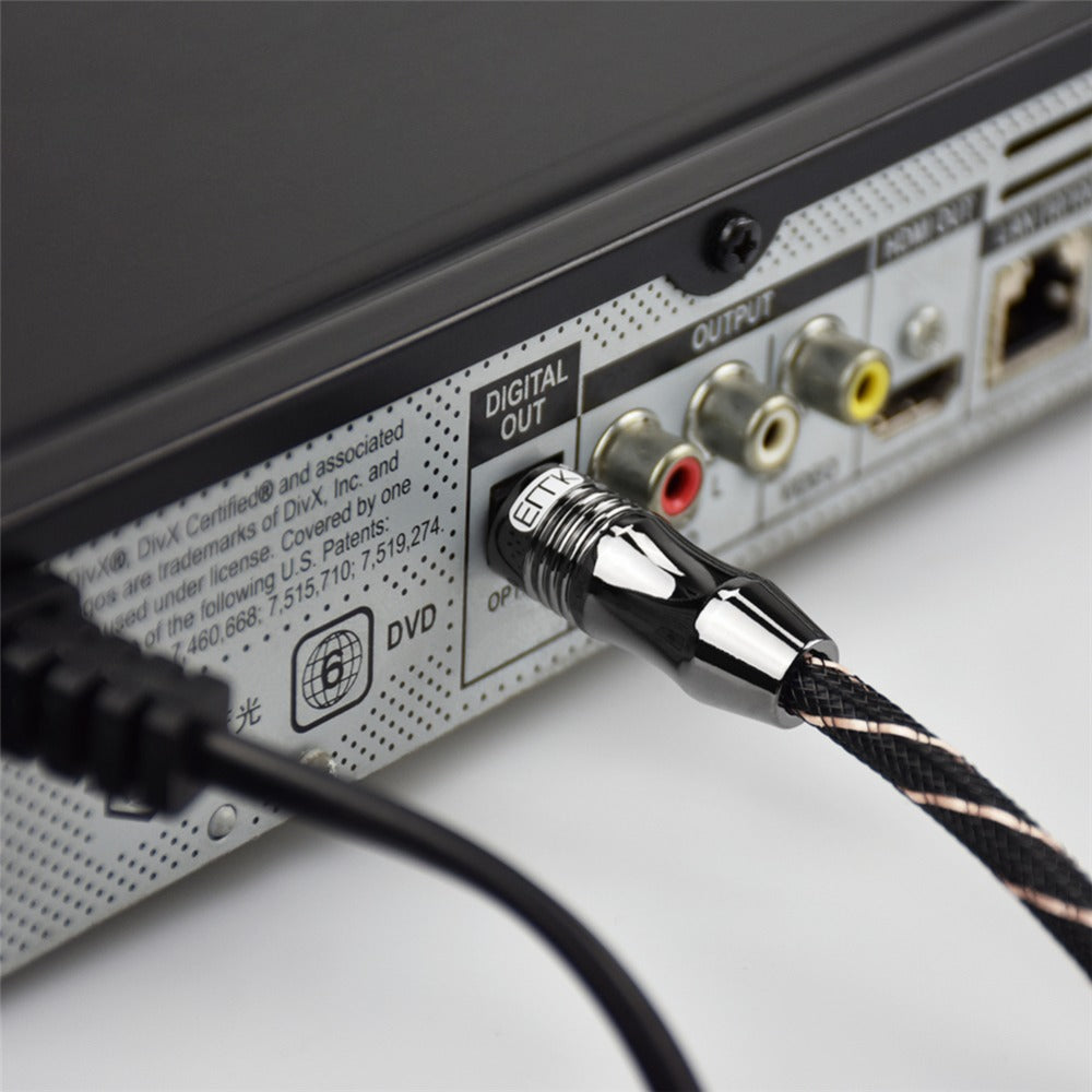 EMK QH / A6.0 1m Digital Optical Fiber Audio Cable Toslink SPDIF Coaxial Cable for Amplifiers Player Soundbar