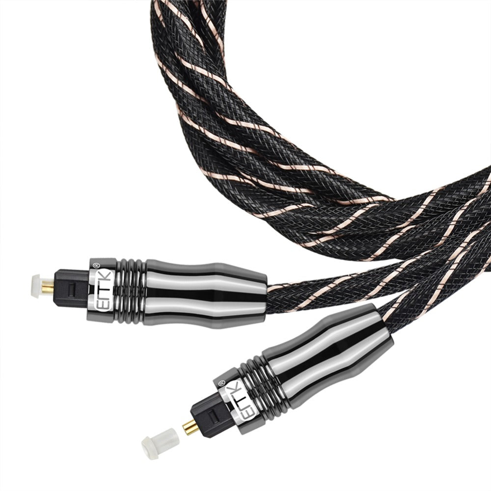 EMK QH / A6.0 1m Digital Optical Fiber Audio Cable Toslink SPDIF Coaxial Cable for Amplifiers Player Soundbar