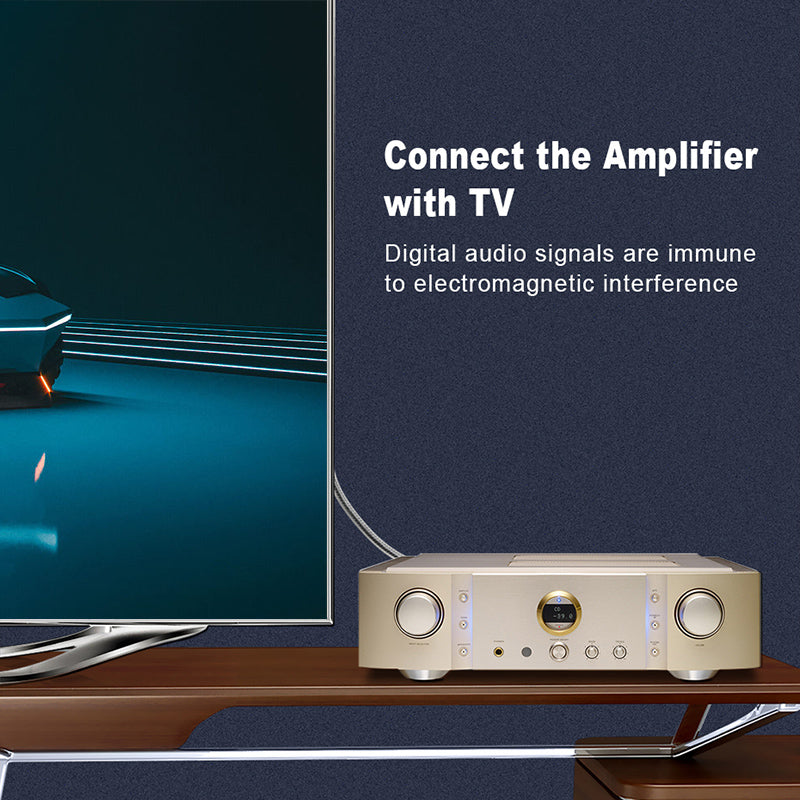 EMK YL-A 1m OD8.0mm Digital Optical Audio Cable S / PDIF Toslink Lead Cord for Sound Bar TV Home Theater