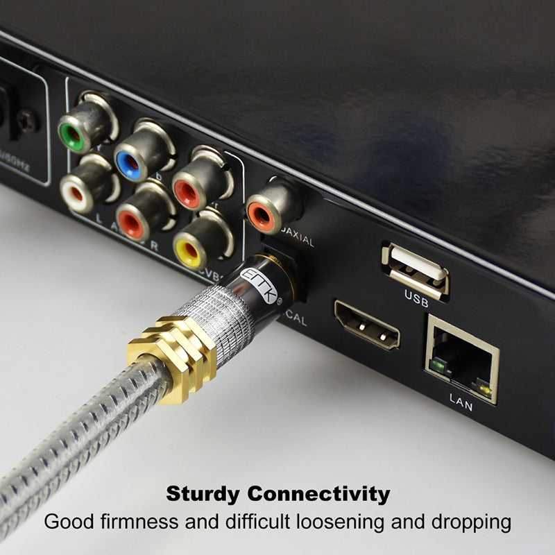 EMK YL-A 10m Toslink Cable OD8.0mm SPDIF Digital Audio Optical Fiber Cord for Speaker Sound Bar TV Xbox Player