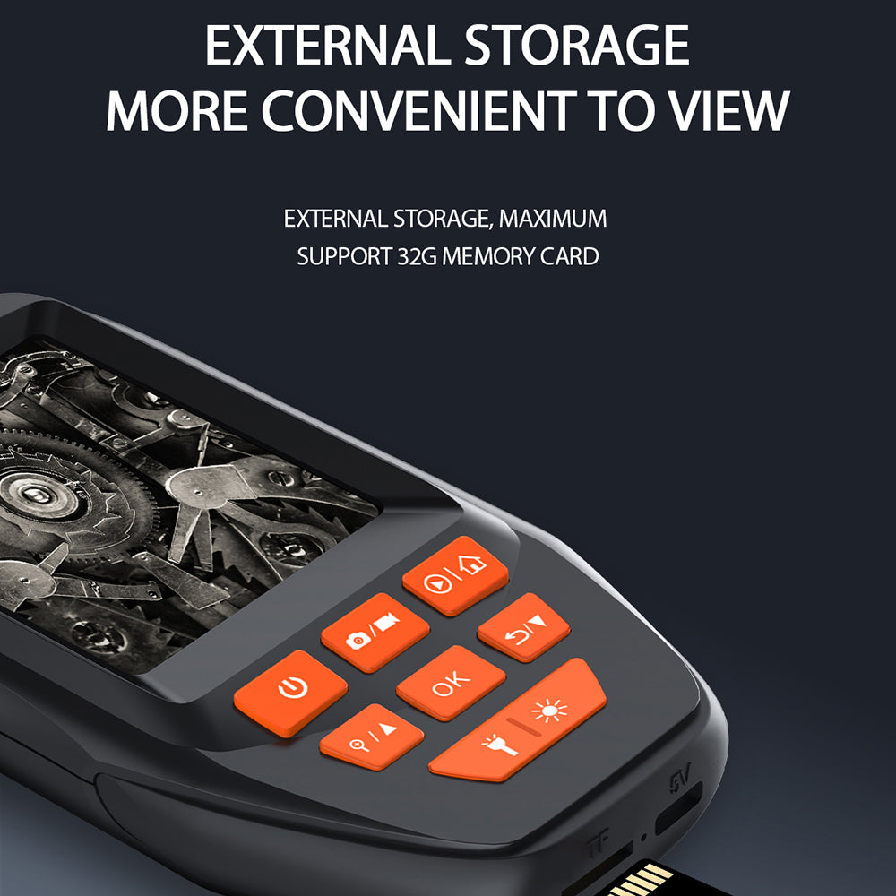 M30 2m Wire 1080P HD Borescope 7-LED Inspection Camera Endoscope with 8mm Dual Lens and 3inch Screen