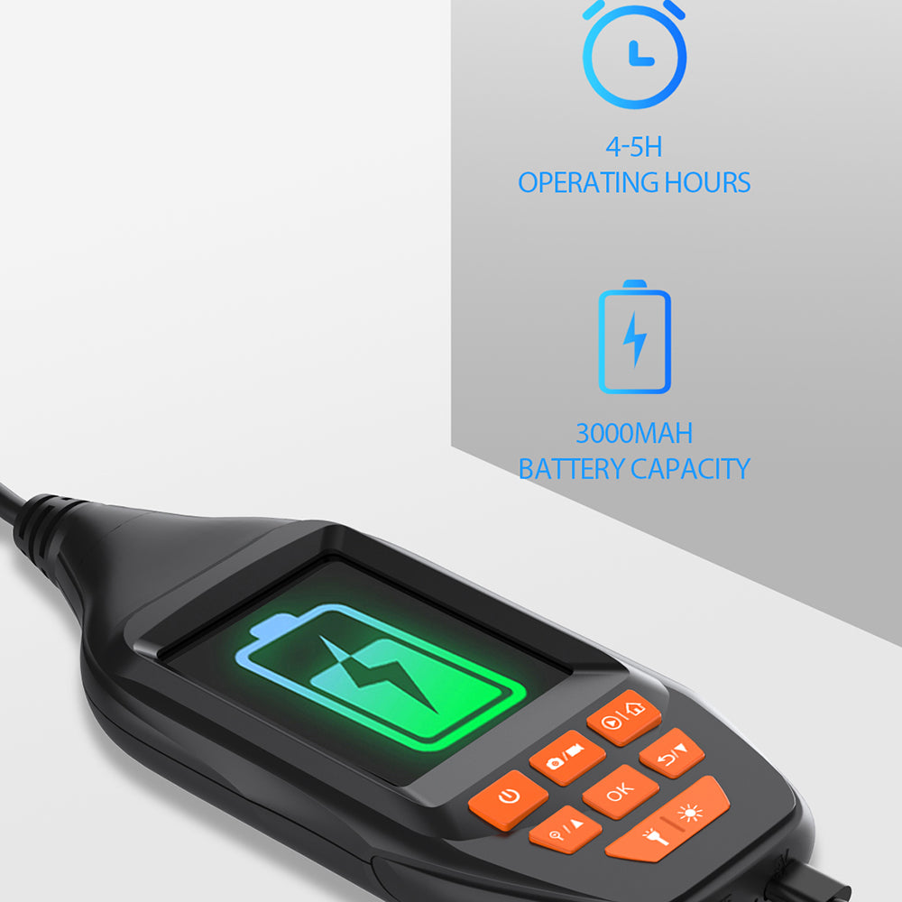 M30 5m Wire Pipe Sewer Inspection Camera 8mm Dual Lens 1080P Industrial Endoscope 3inch Screen Waterproof Borescope with 7 LED