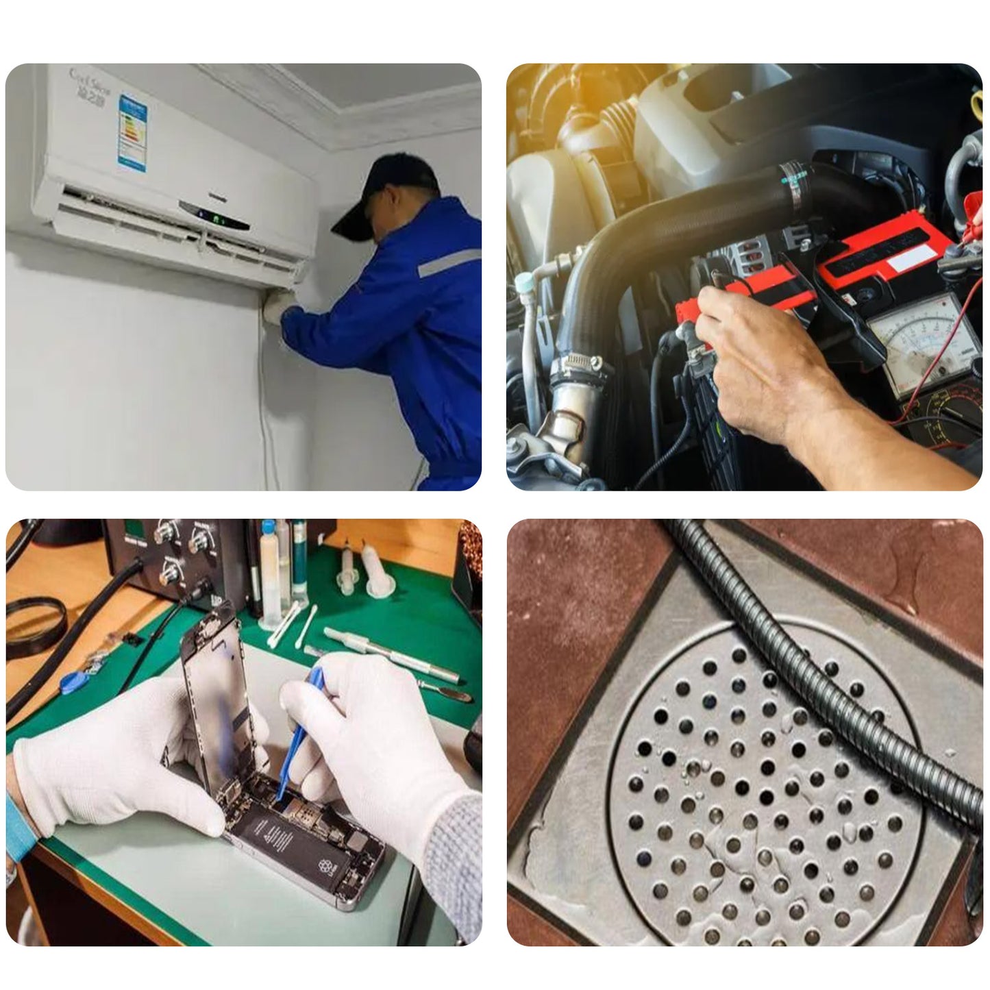 B315 5m Wire 6+1 LED 5mm Dual Lens 4.3-inch Screen Endoscope Camera HD Waterproof Industrial Borescope