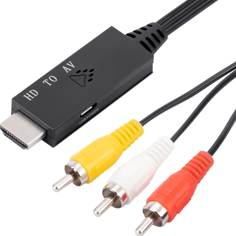 1m HDMI to RCA Cable Adapter HDMI Male to Video Audio AV Cable Connector