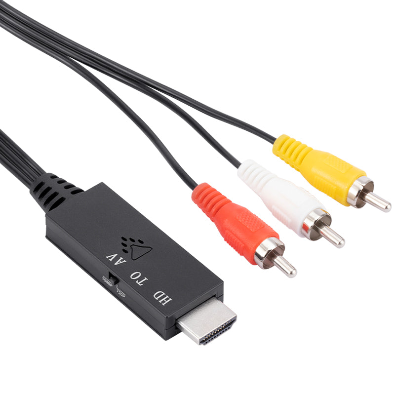 1m HDMI to RCA Cable Adapter HDMI Male to Video Audio AV Cable Connector