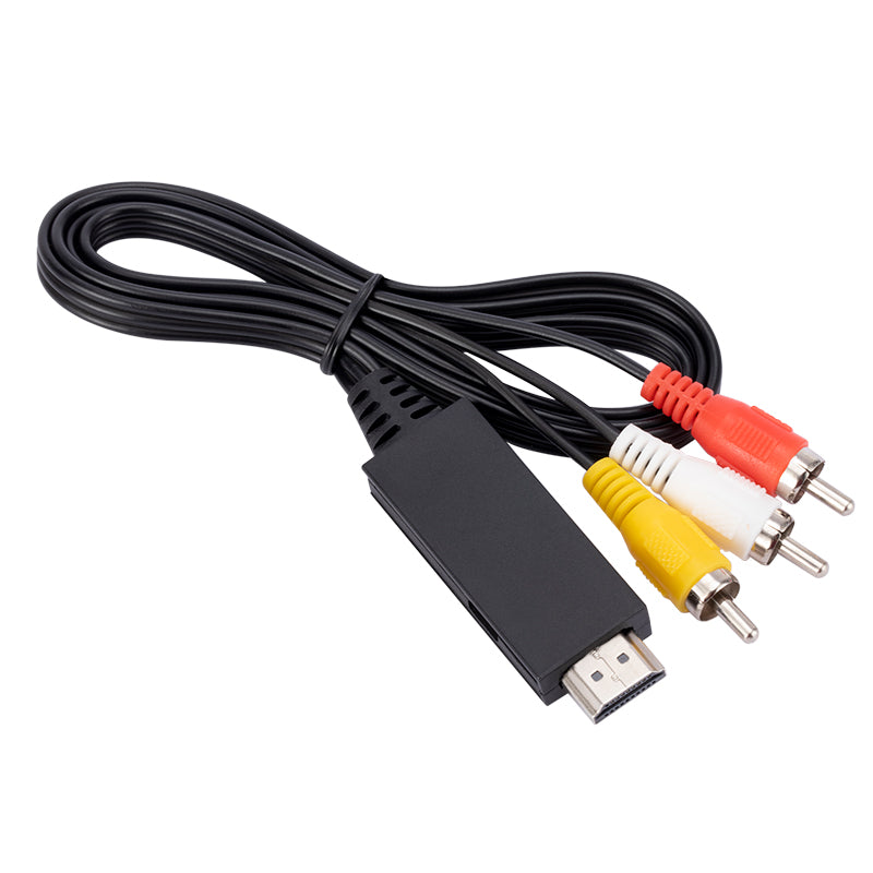 1m RCA to HDMI Converter AV 3-Lotus AV to HDMI Cable Adapter Game Set-Top Box AV Adapter Cable