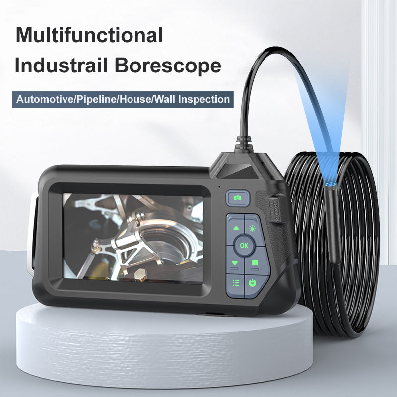 M60 10m Wire 4.3-inch IPS Screen Borescope 5mm Single-Lens 6-LED IP67 Waterproof Endoscope Camera