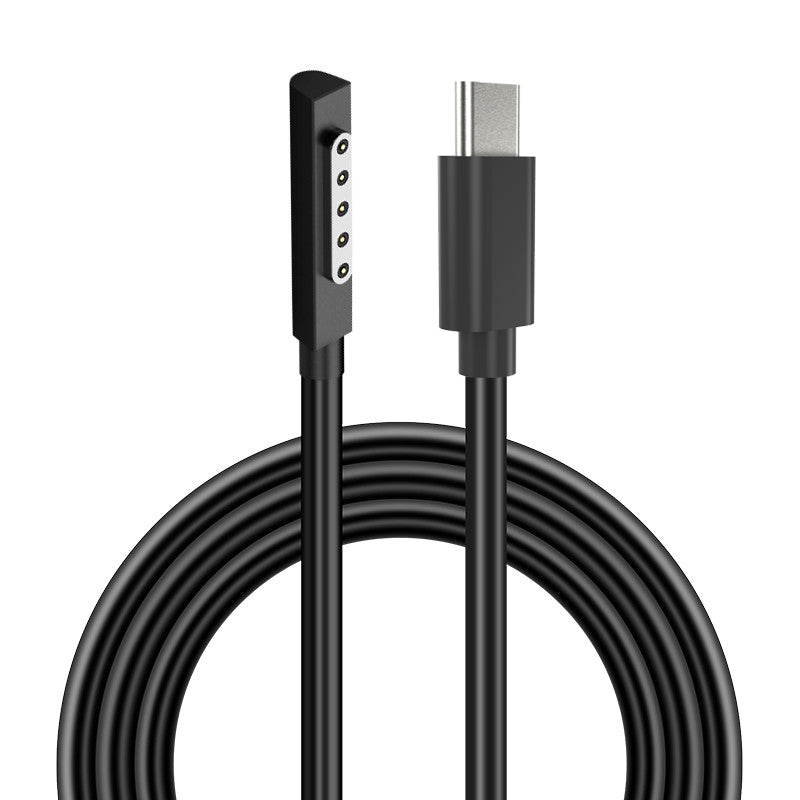 PD 65W Fast Charging Cable for for Microsoft Surface RT / Surface Pro 1 2 , Magnetic Type-C Cable Power Supply Wire