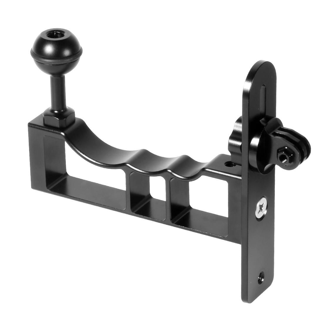 PULUZ CNC Aluminum Single Hand Diving Photography Bracket Handheld Holder, Compatible with DJI Osmo Action, GoPro NEW HERO /HERO7 /6 /5 /5 Session /4 Session /4 /3+ /3 /2 /1, Xiaoyi and Other Action Cameras, DSLR Cameras (Black)
