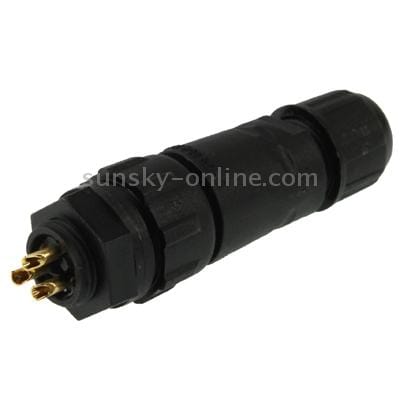 IP68 Shielded 3 Pin M14 Waterproof Connector, Cable Diameter: 2.5-7.5mm