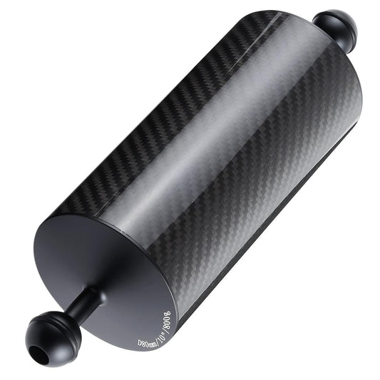 PULUZ 10.82 inch 27.5cm Length 80mm Diameter Dual Balls Carbon Fiber Floating Arm, Ball Diameter: 25mm, Buoyancy: 800g