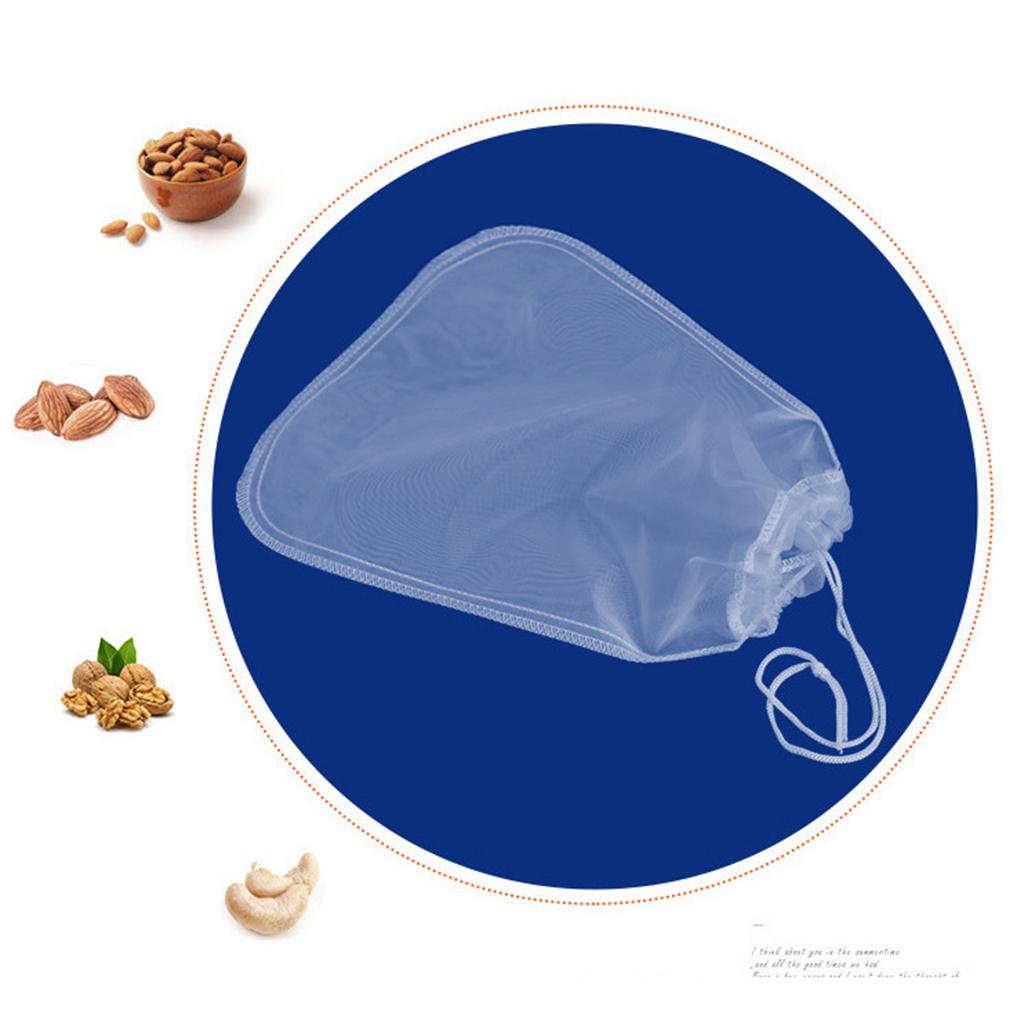 Nut Milk Bags Nylon for Cheese/Tea/Yogurt/Juice/Wine/Soup/Herbs Washable 20x20cm