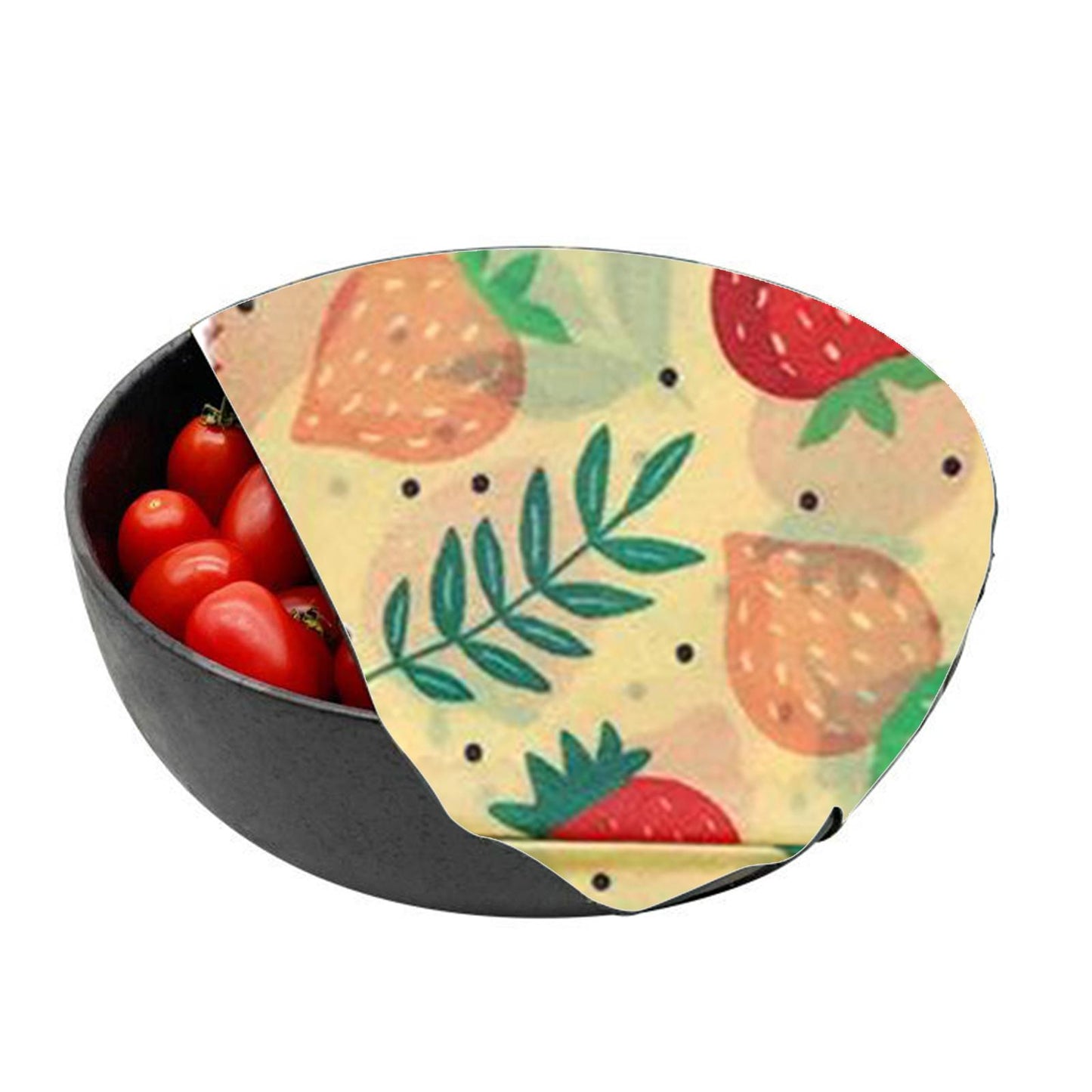 4Pcs Reusable Beeswax Food Wraps for Bread Sandwich Bees Wax Strawberry