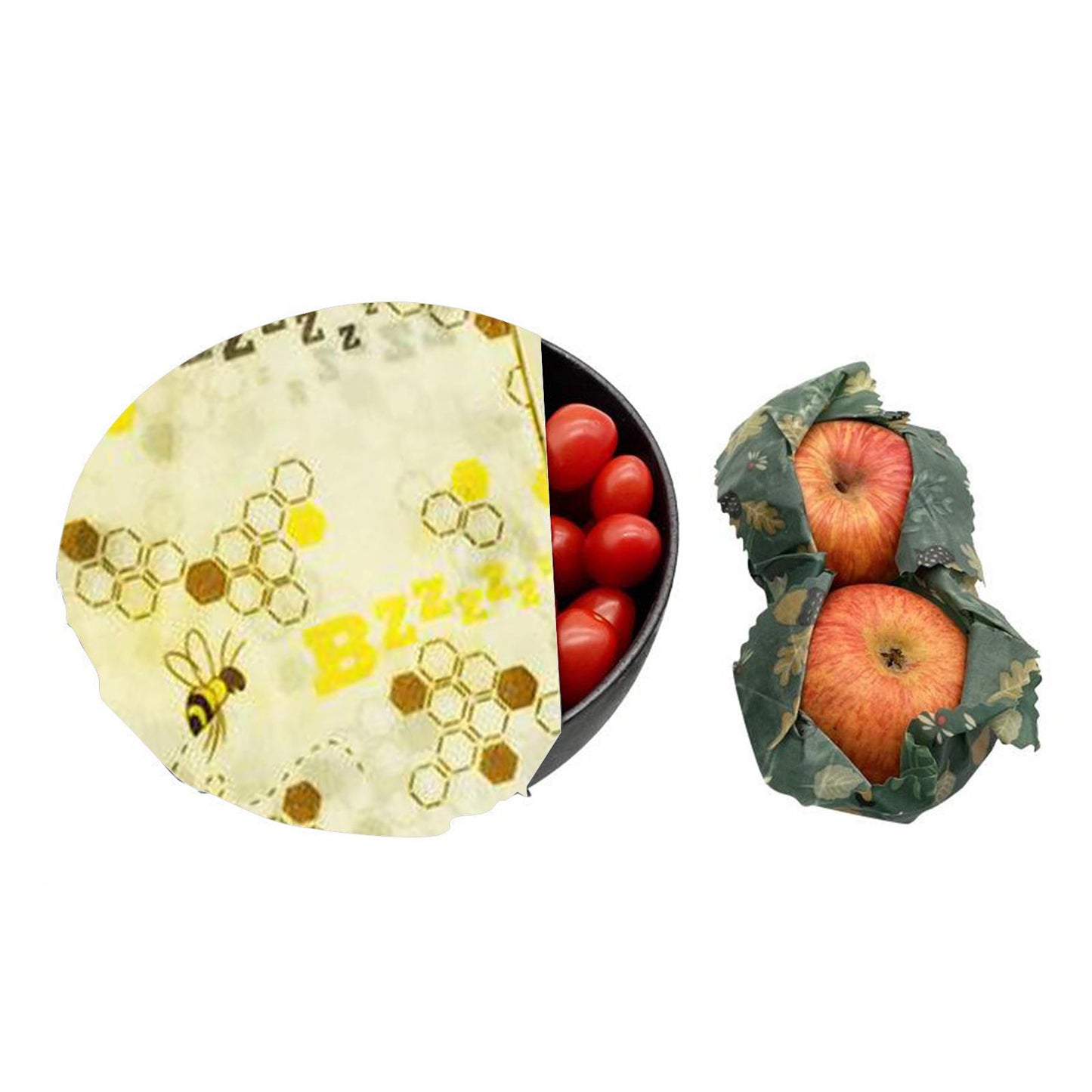 4Pcs Reusable Beeswax Food Wraps for Bread Sandwich Bees Wax Bee
