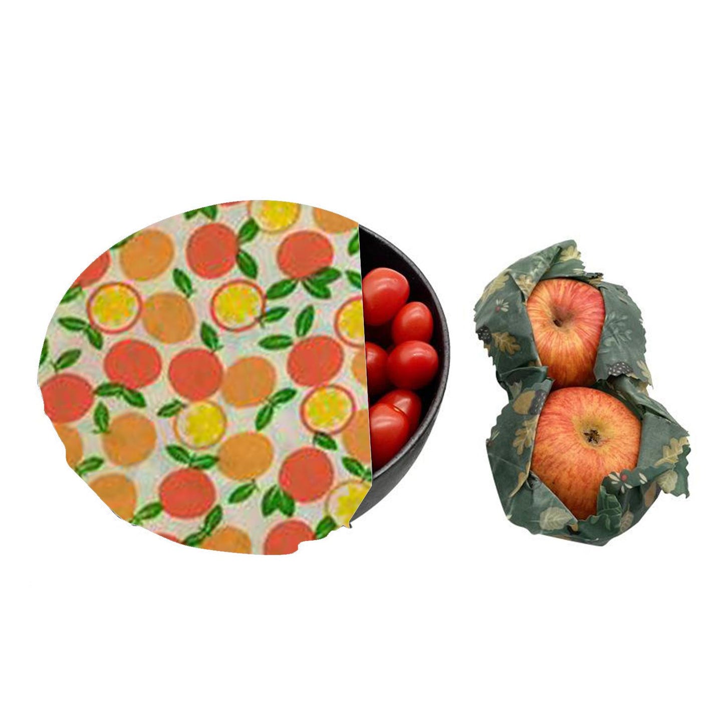 4Pcs Reusable Beeswax Food Wraps for Bread Sandwich Bees Wax Orange