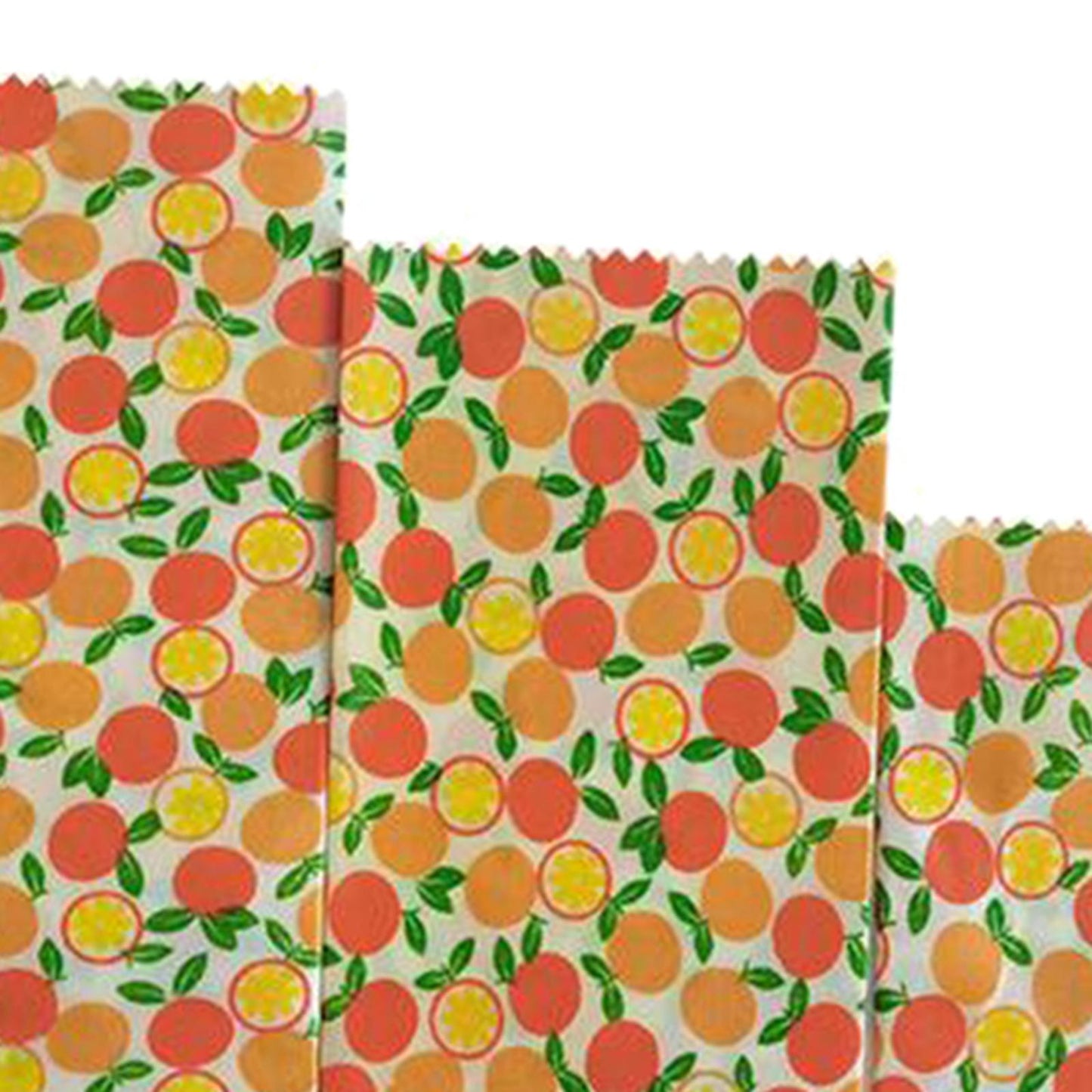 4Pcs Reusable Beeswax Food Wraps for Bread Sandwich Bees Wax Orange