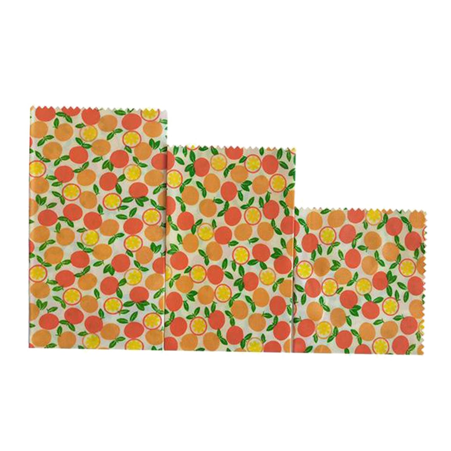 4Pcs Reusable Beeswax Food Wraps for Bread Sandwich Bees Wax Orange