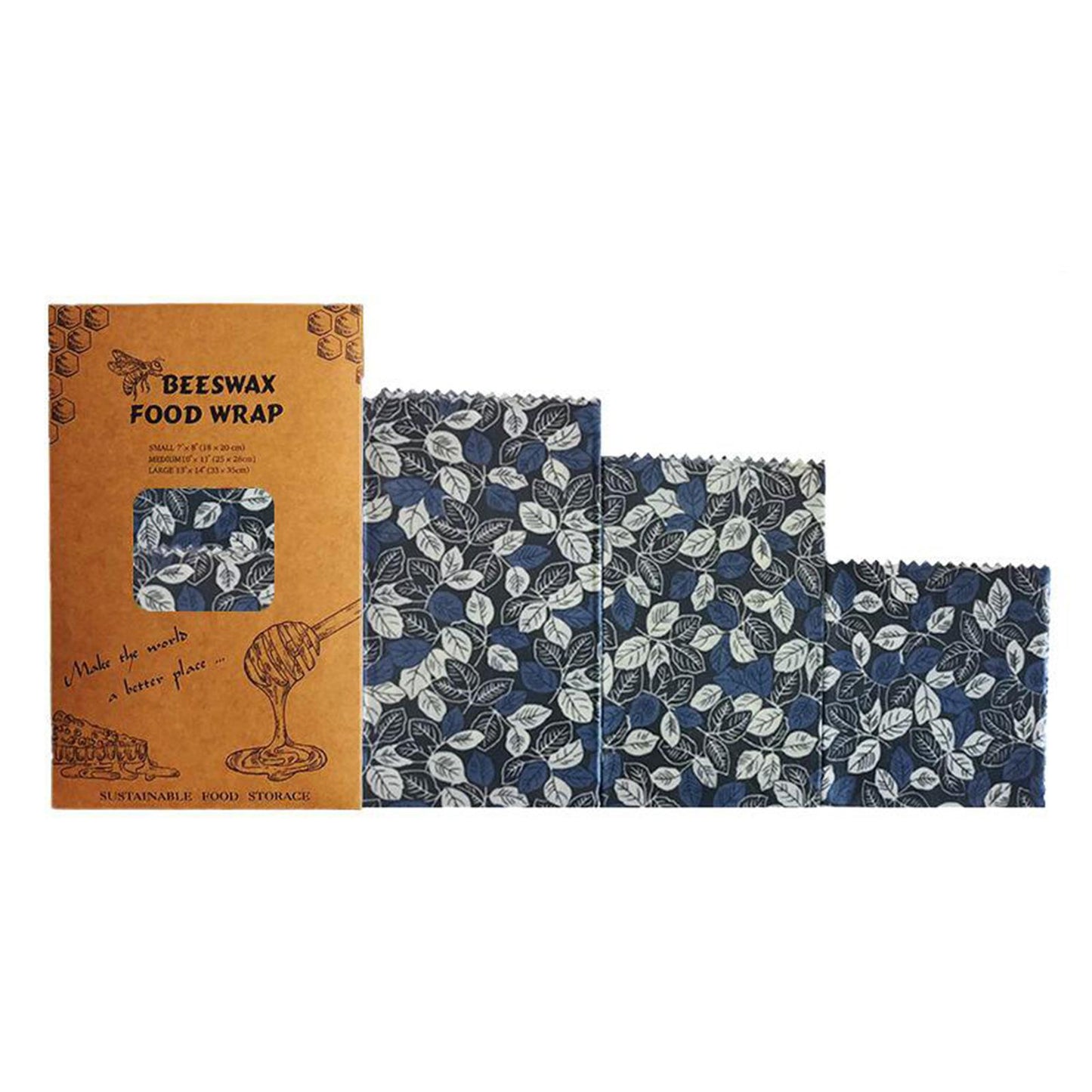 4Pcs Reusable Beeswax Food Wraps for Bread Sandwich Bees Wax Tuftybell