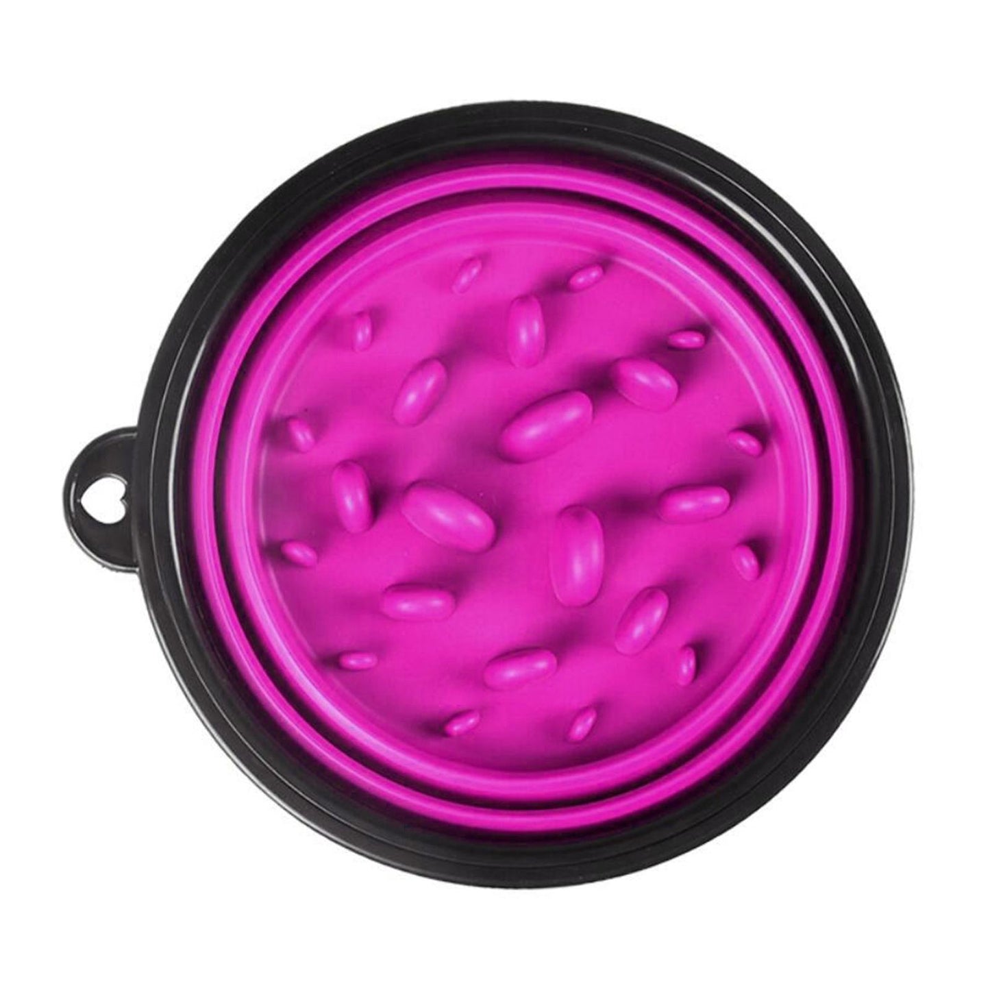 Slow Feeder Dog Bowl Collapsible Pet Cat Food Dish Water Feeding Purple