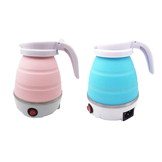 EU Plug 220V 50hz Electric Portable Travel Kettle Camping Caravan 0.6L Pink