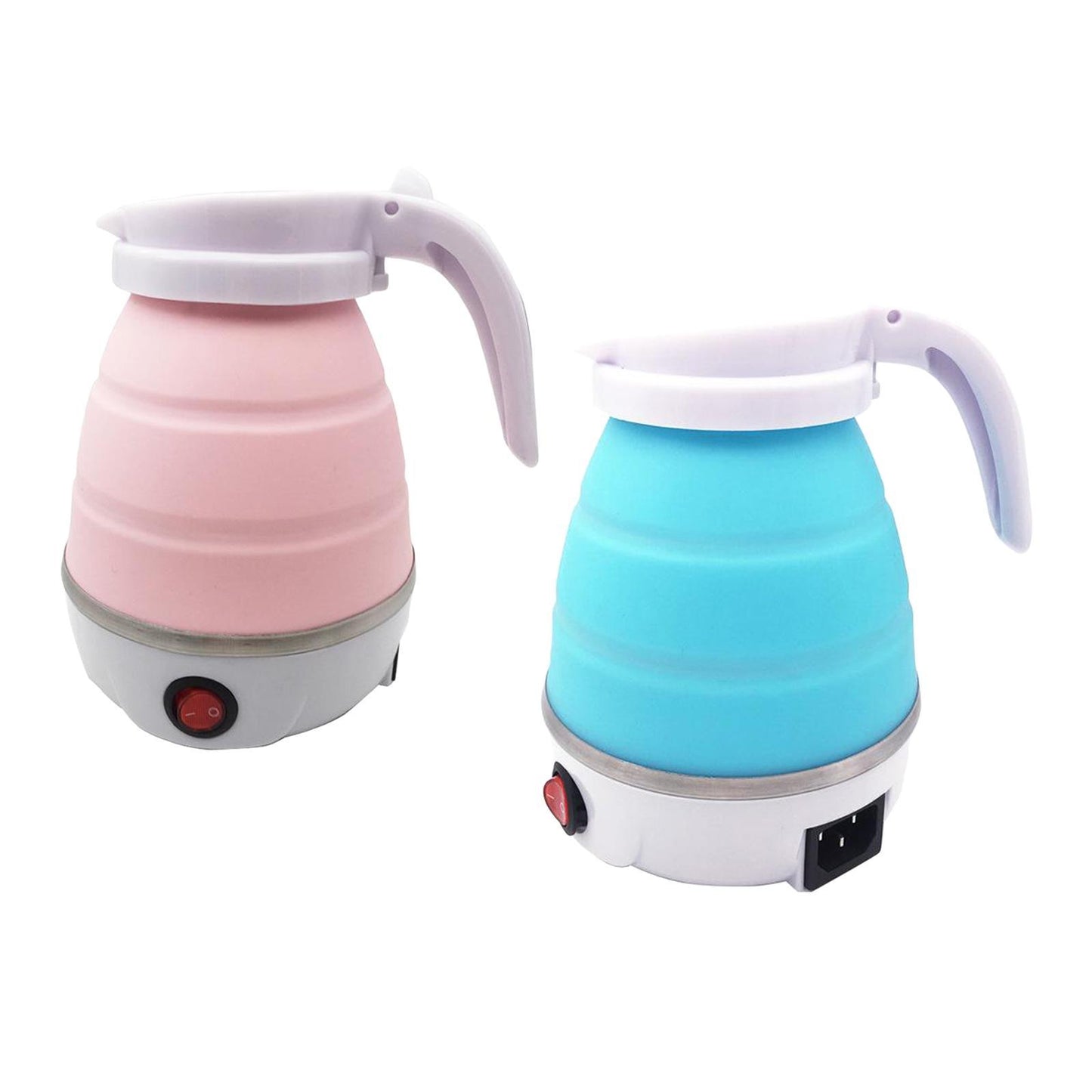 EU Plug 220V 50hz Electric Portable Travel Kettle Camping Caravan 0.6L Pink