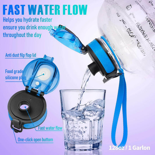 Premium Water Bottle Sports Leakproof Home Gym Fitness Workout Gears White