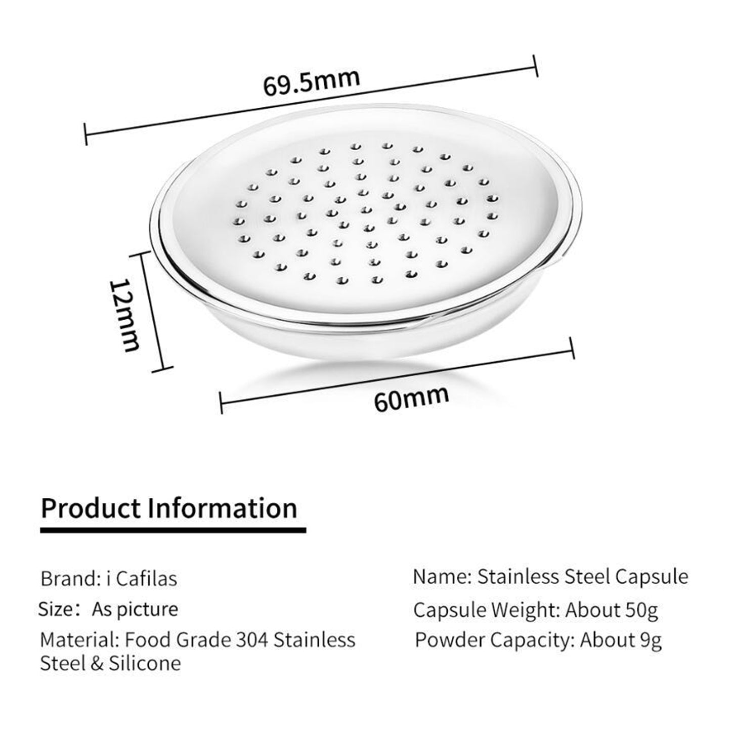Stainless Steel Coffee Capsule with Brush Spoon for Senseo Coffee Machine