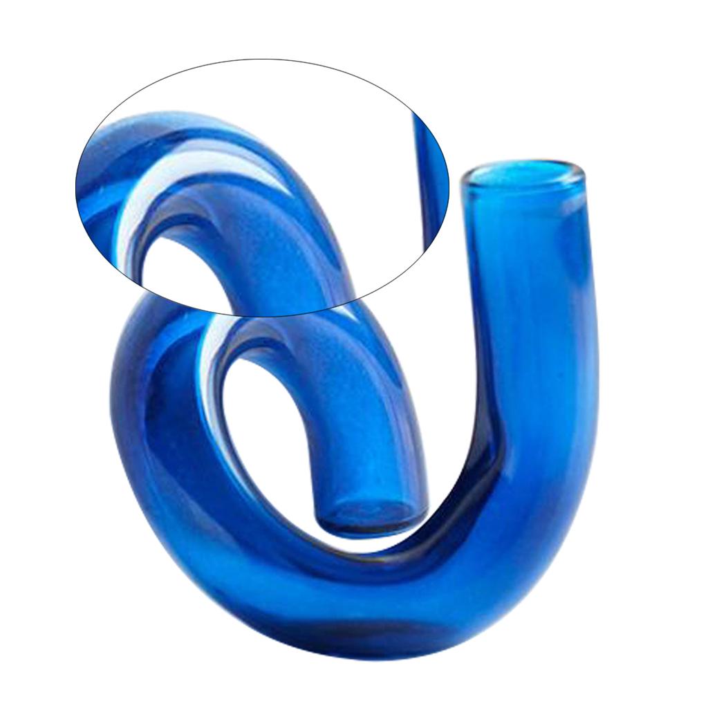 Nordic Glass Flower Vase Floral Display Table Flower Arrangement Blue