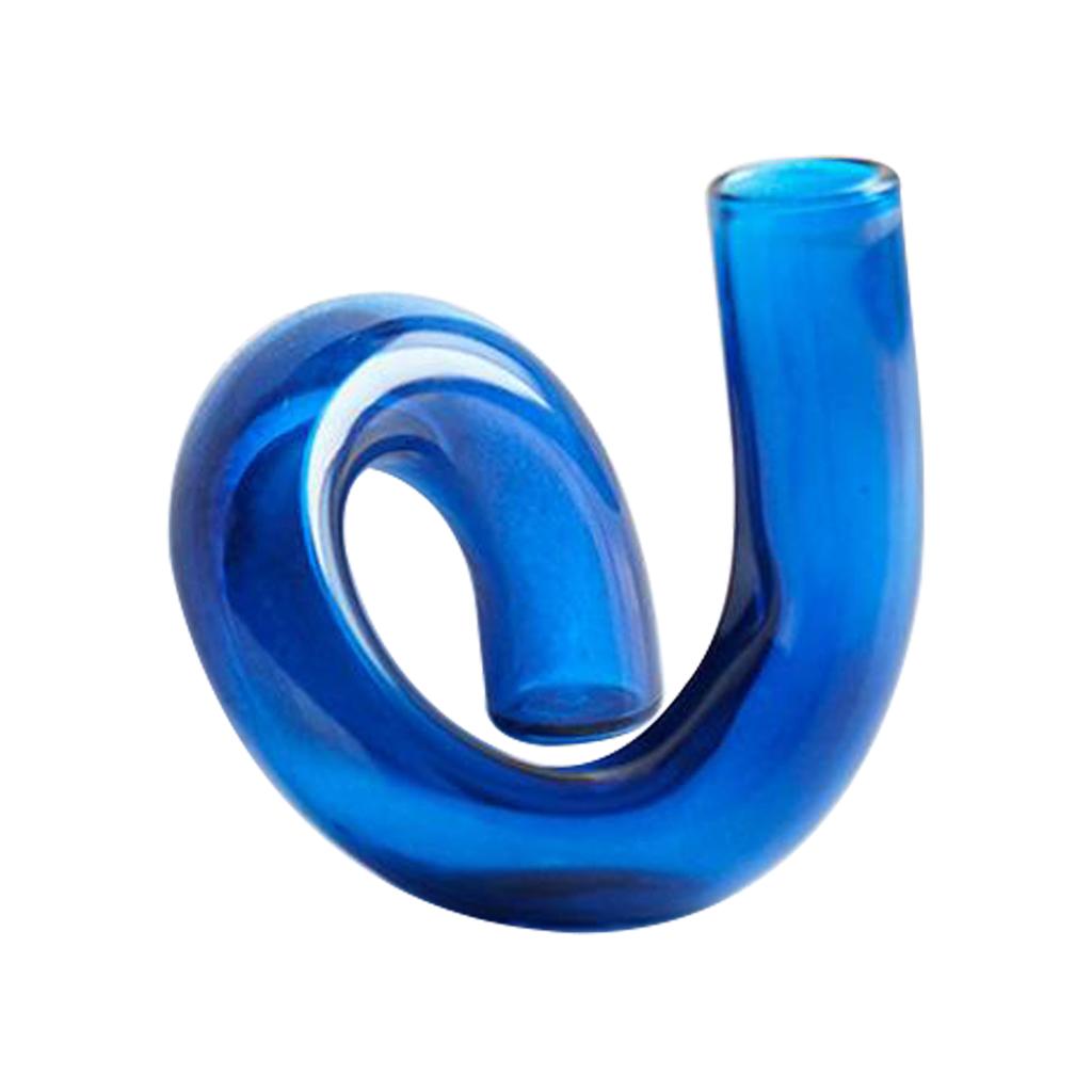 Nordic Glass Flower Vase Floral Display Table Flower Arrangement Blue