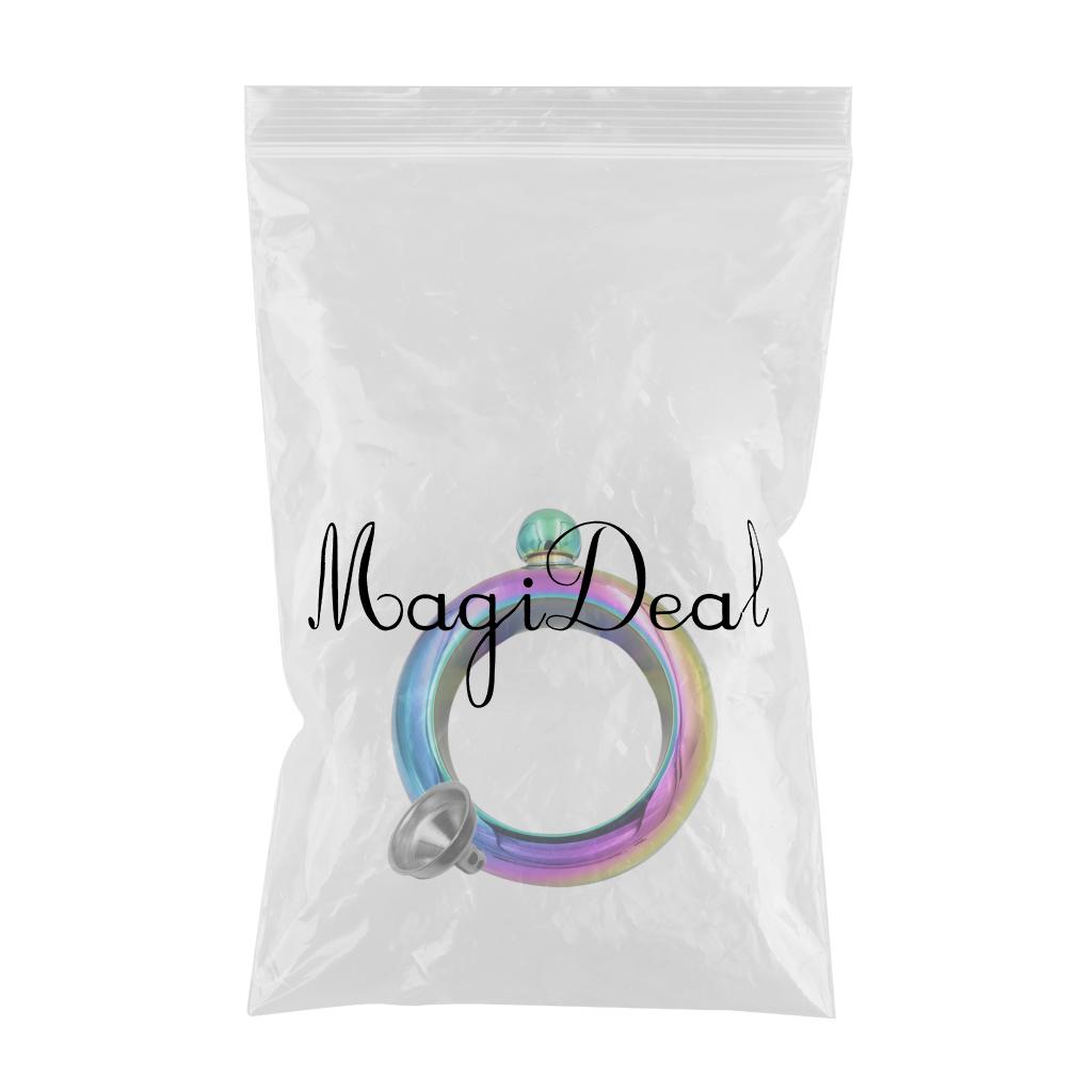Bracelet Wine Flask with Funnel for Outdoor Camping Hiking Colorful