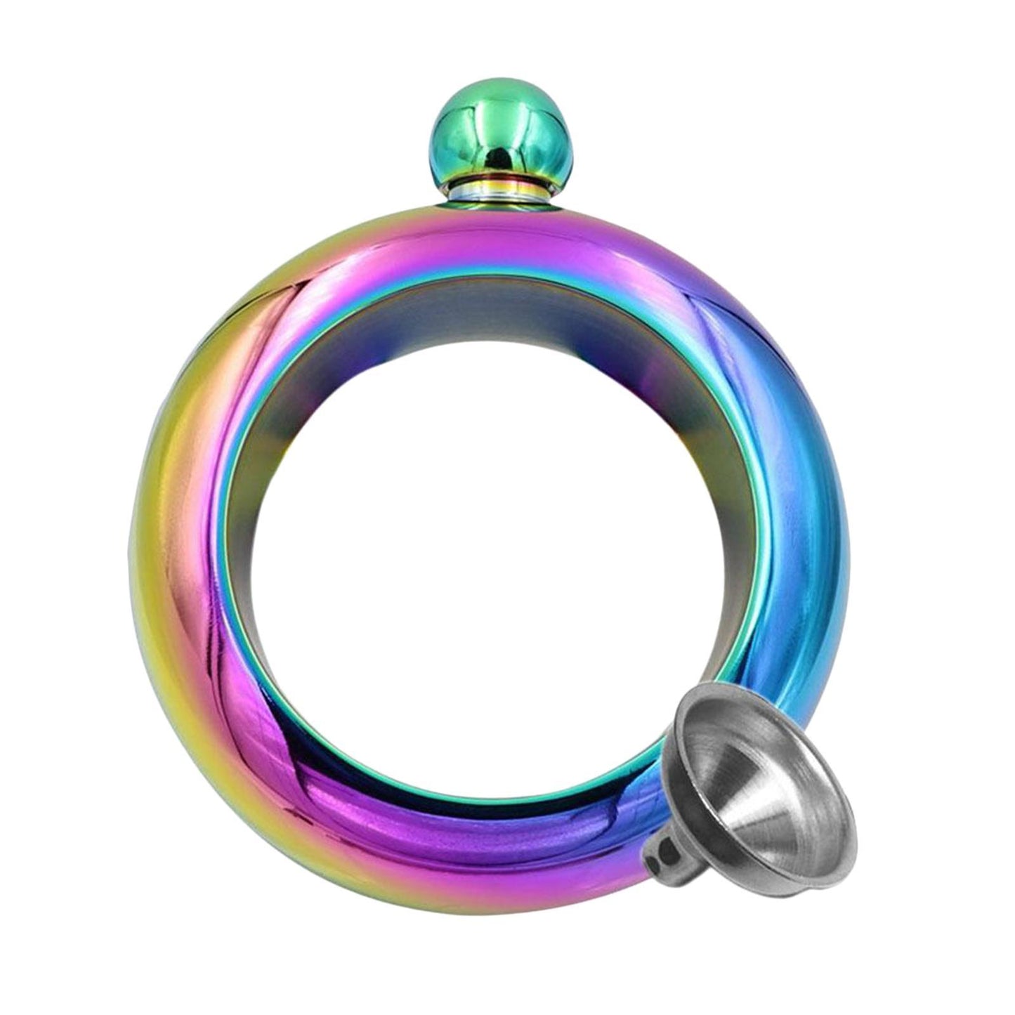 Bracelet Wine Flask with Funnel for Outdoor Camping Hiking Colorful