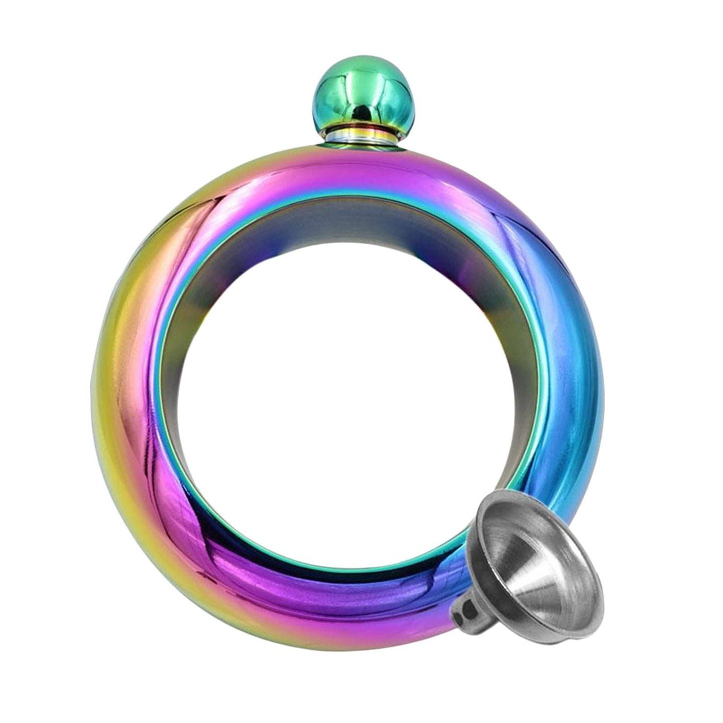 Bracelet Wine Flask with Funnel for Outdoor Camping Hiking Colorful