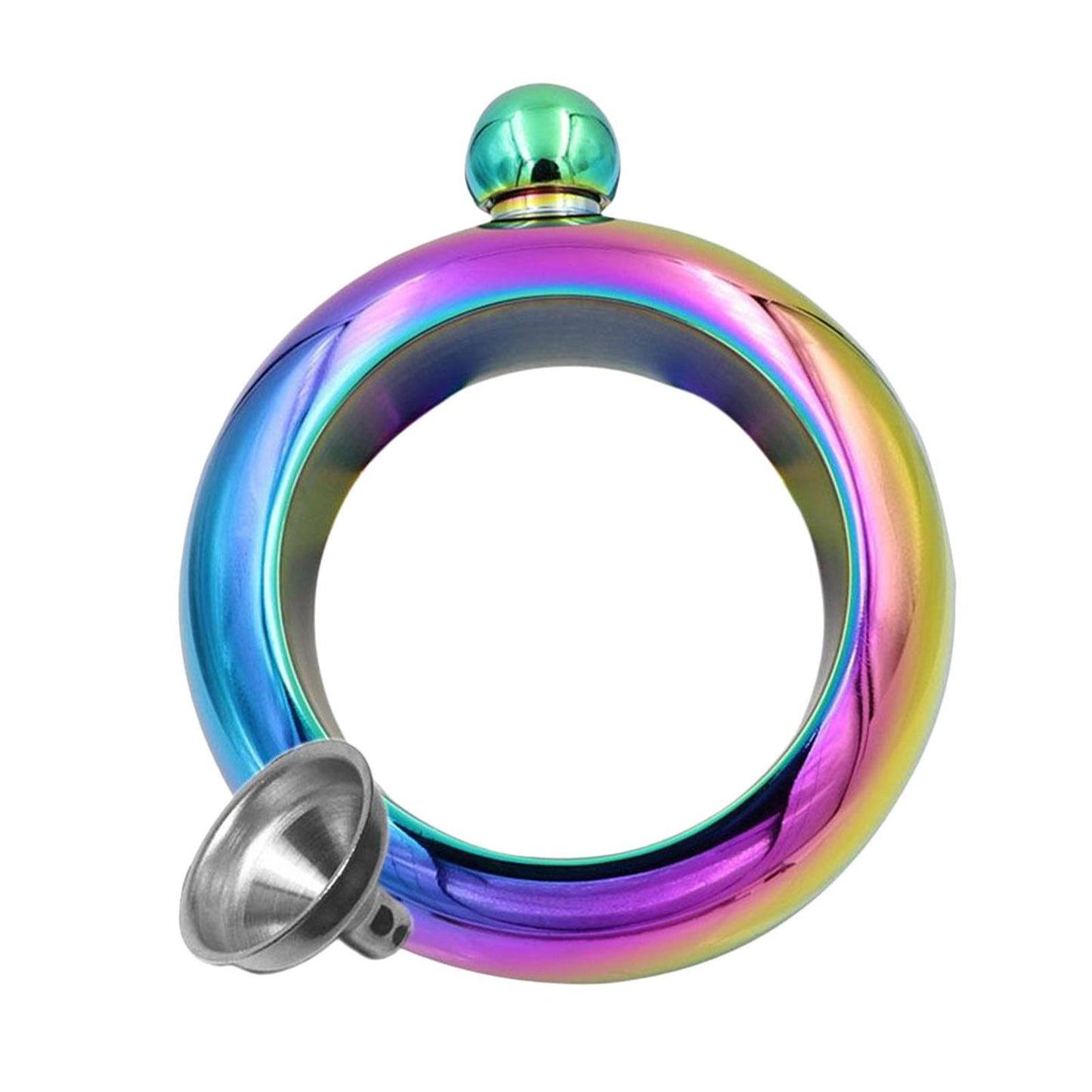 Bracelet Wine Flask with Funnel for Outdoor Camping Hiking Colorful