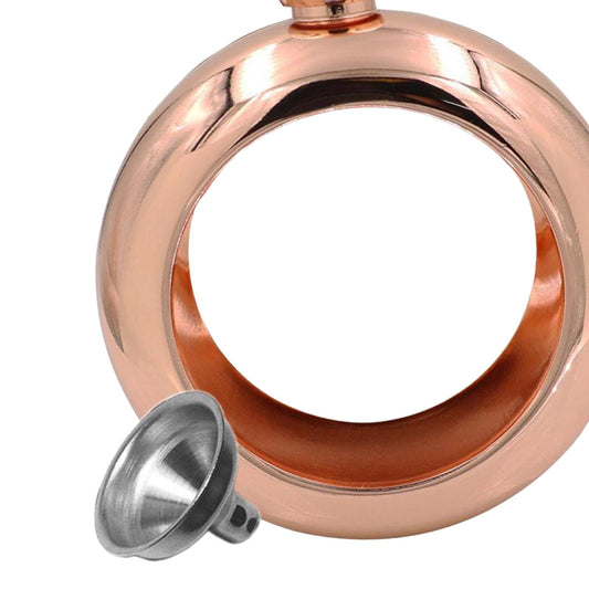 Bracelet Wine Flask with Funnel for Outdoor Camping Hiking Rose Gold