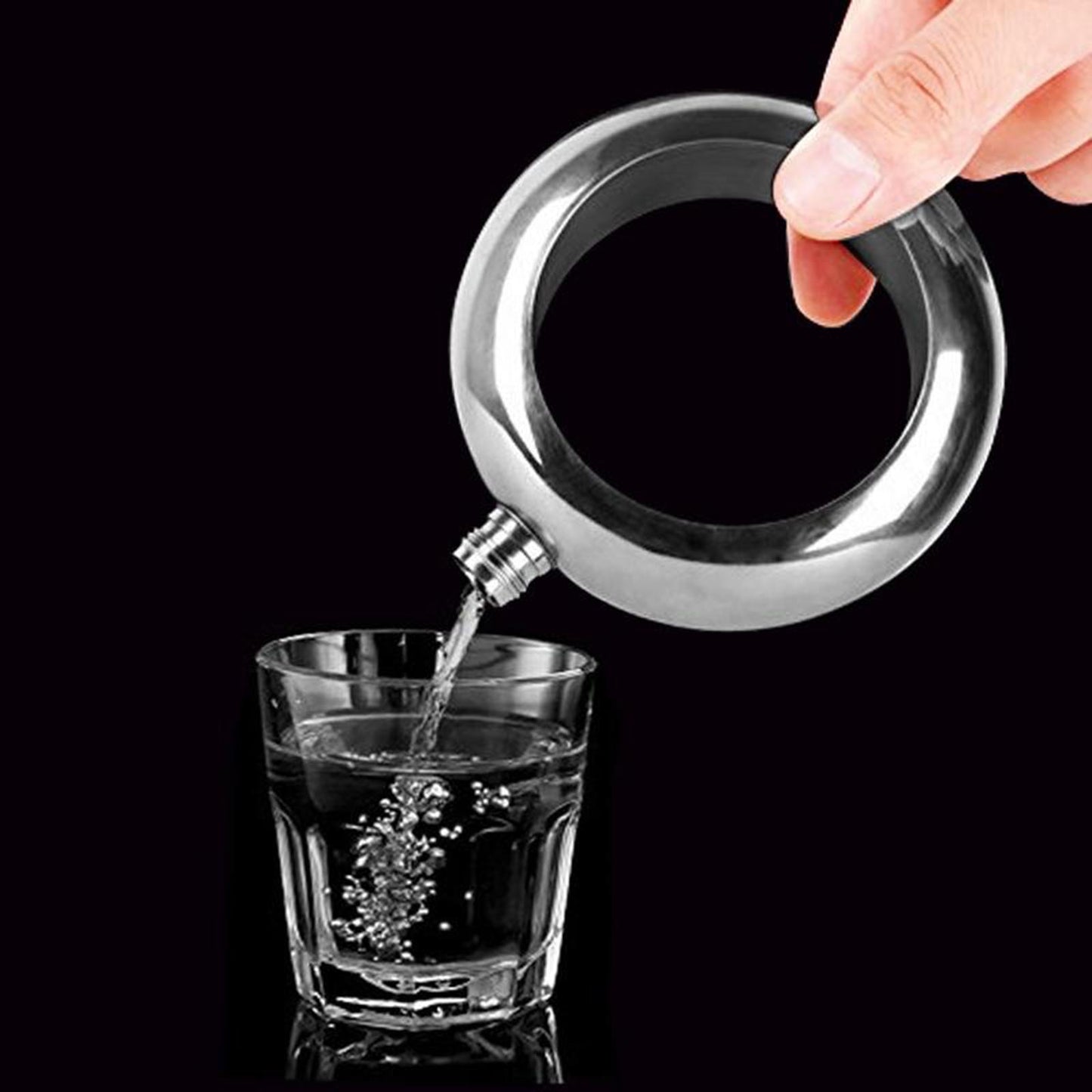 Bracelet Wine Flask with Funnel for Outdoor Camping Hiking Rose Gold
