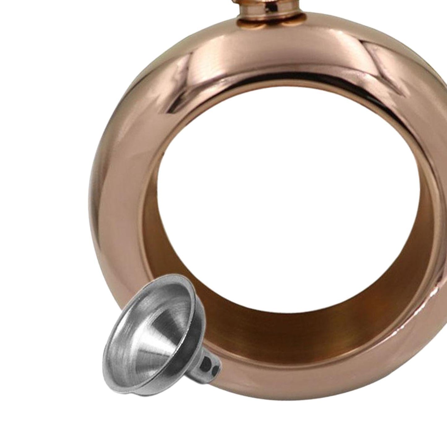 Bracelet Wine Flask with Funnel for Outdoor Camping Hiking Antique Copper