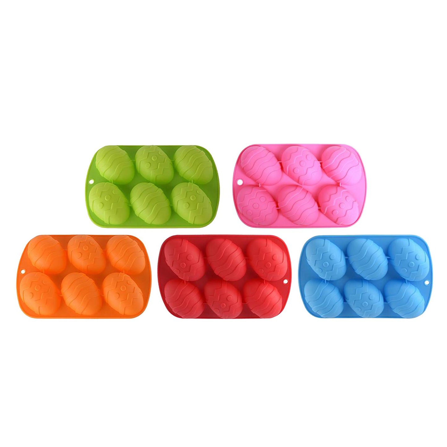 6 Hole Dinosaur Egg Silicone Mold for Cake Chocolate Kitchen Tool Red