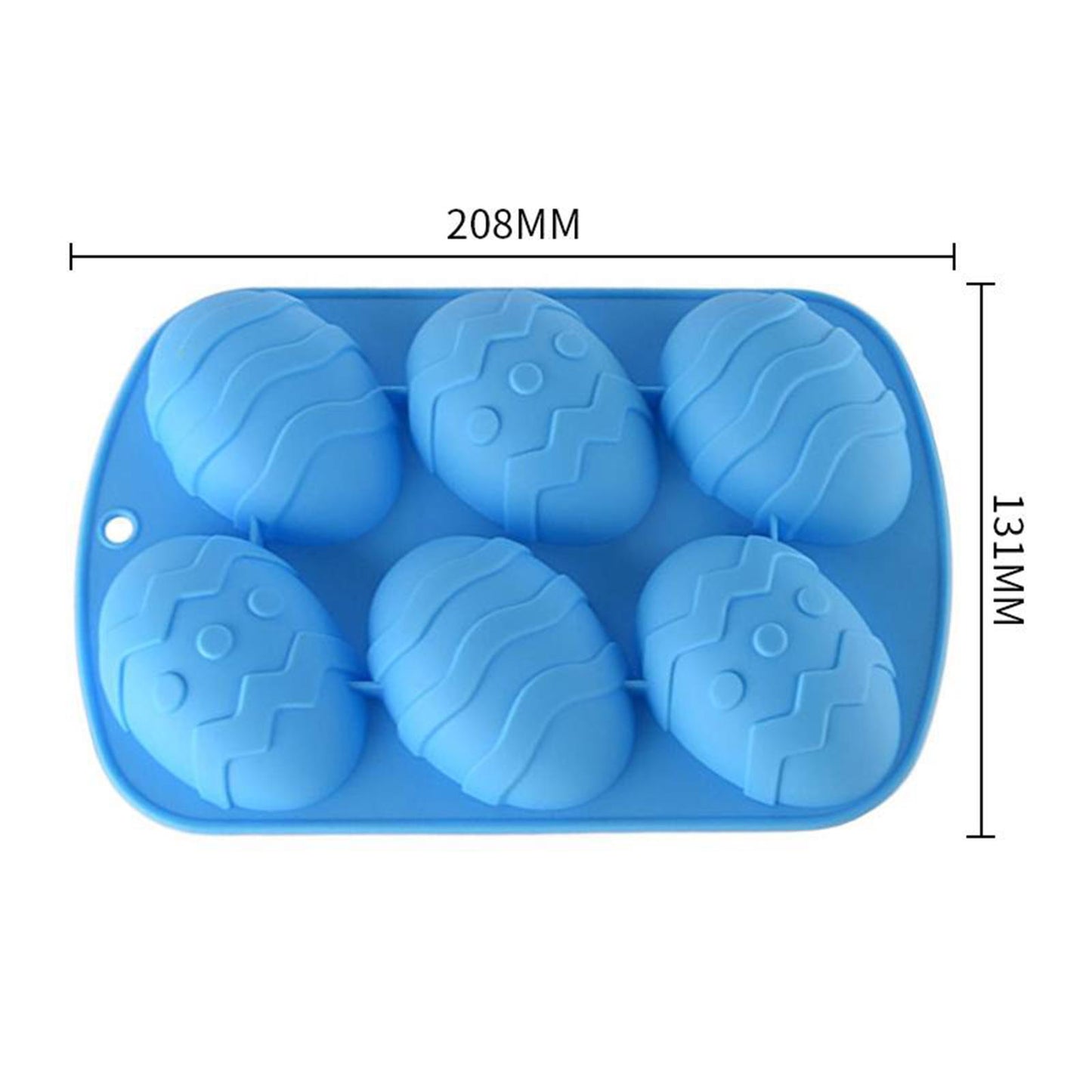 6 Hole Dinosaur Egg Silicone Mold for Cake Chocolate Kitchen Tool Black